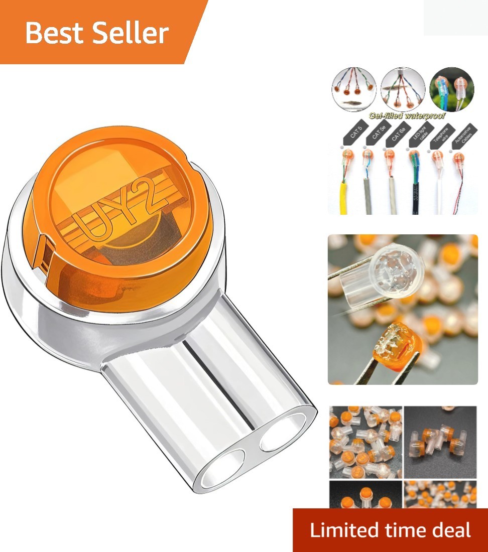 50PCS Gel-Filled IDC Connectors – Moisture-Proof, Fast Splice for CAT5/6/7