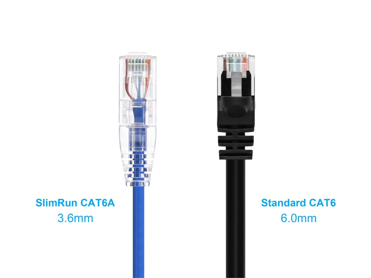 Monoprice Cat6 Ethernet Patch Cable – 0.5 feet – Blue | Snagless RJ45 Stranded