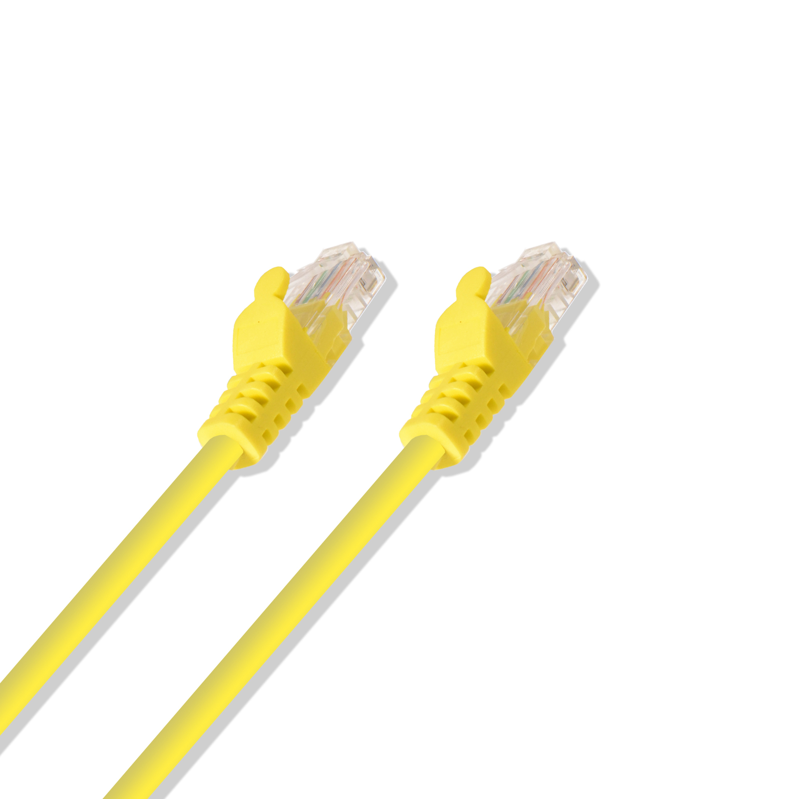 Cat-5e UTP Ethernet Network Cable RJ45 Lan Wire Yellow 1FT