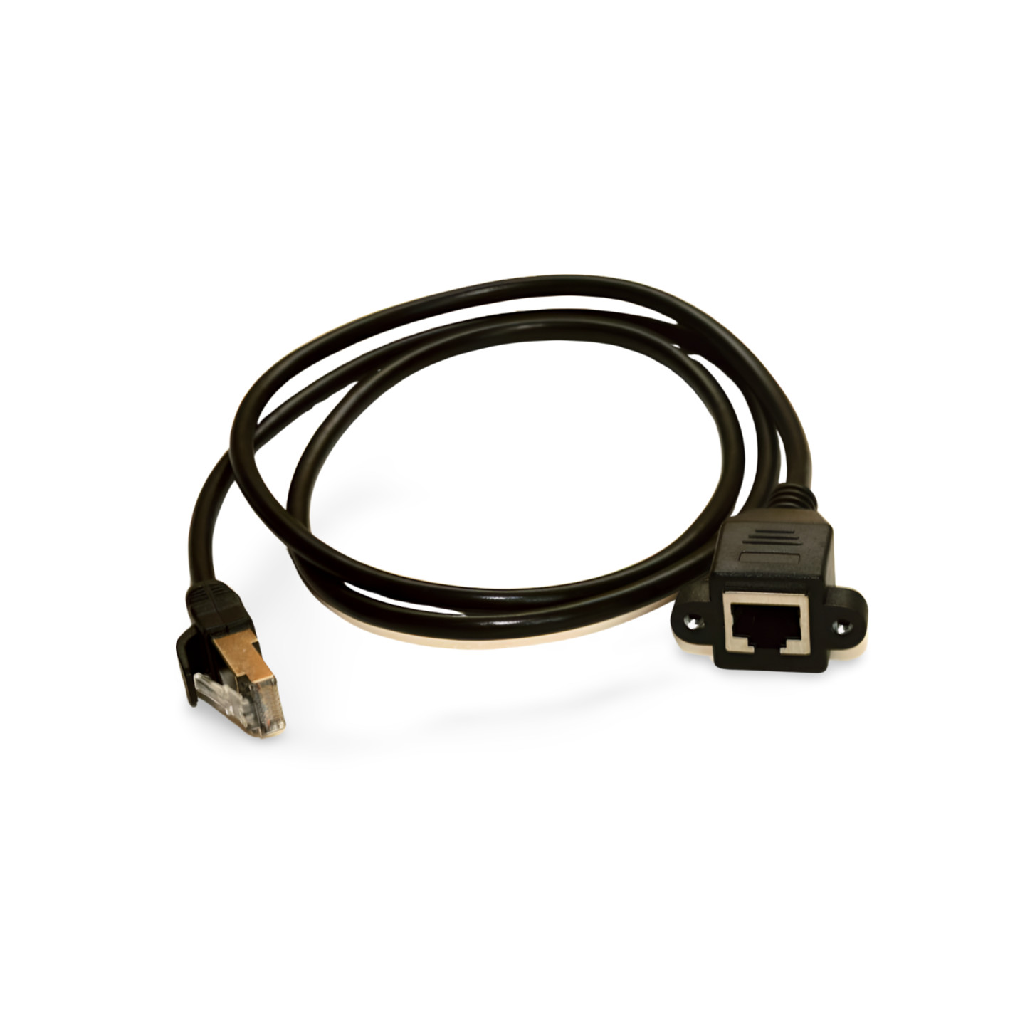 3.33ft Panel Mount Cat5e Ethernet Cable – Black