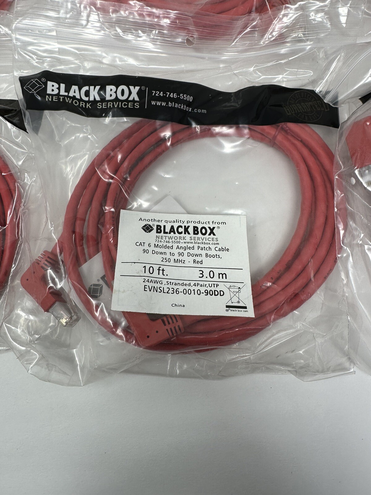 pack of 6 Down Angle Cat6 Ethernet Cable 10ft Molded angled patch cable 250 mhz