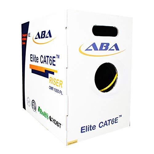 Infinity Cat6e CMR Riser Cable, 1000ft, 24AWG, 600MHz, Yellow