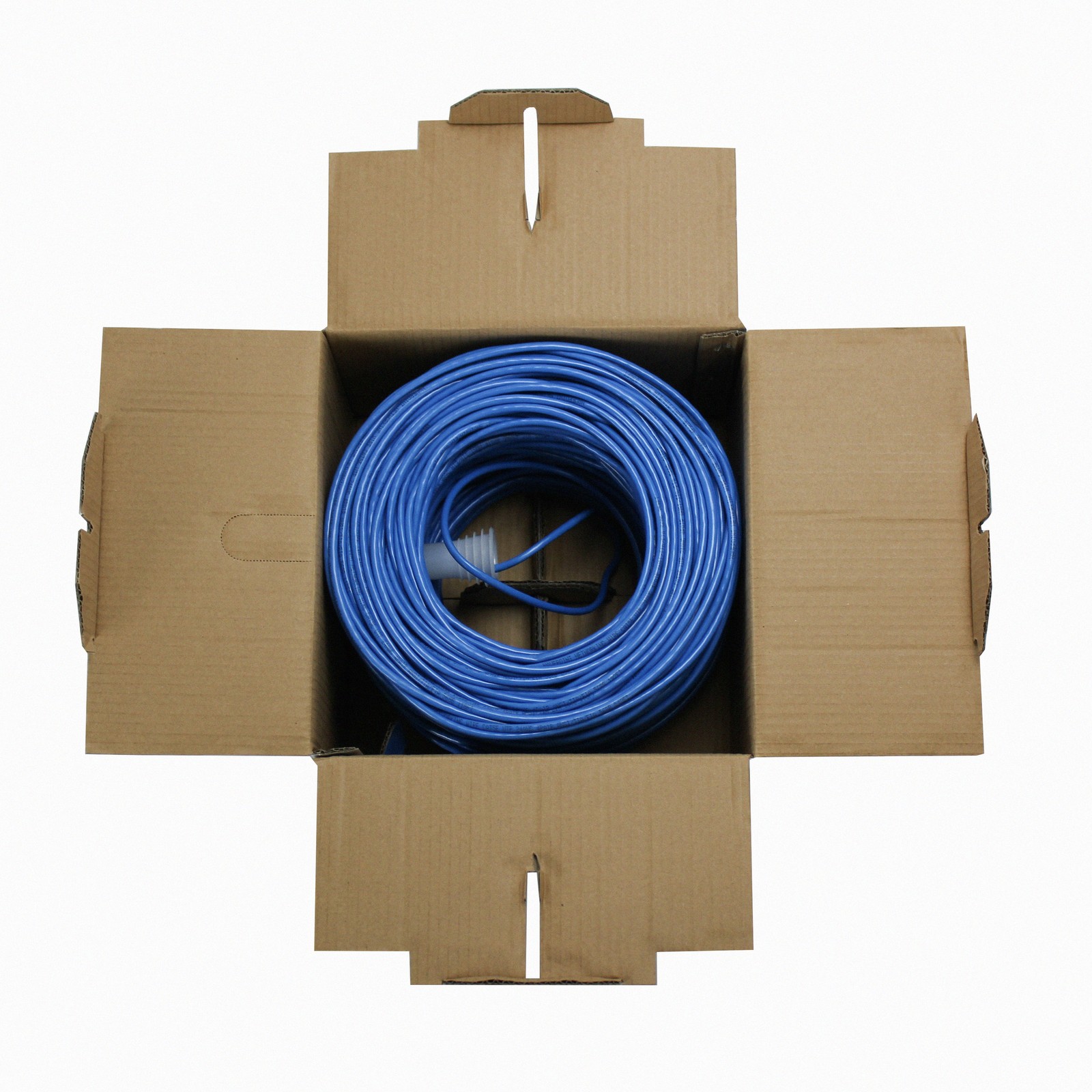 CAT5e 500FT UTP Cable Solid 24AWG Blue Network Ethernet LAN Bulk Wire RJ45