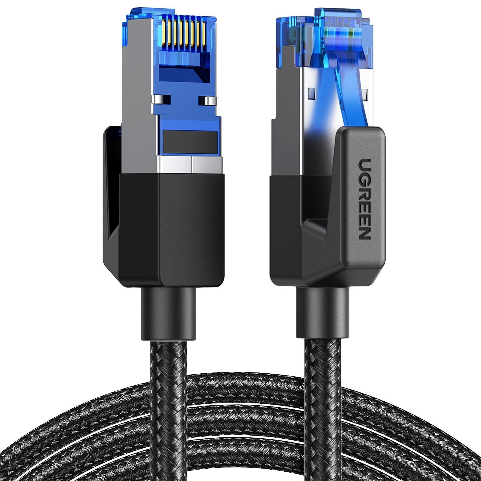 UGREEN Cat8 Ethernet Cable 30FT Braided RJ45 40Gbps 2000MHz Gaming Black