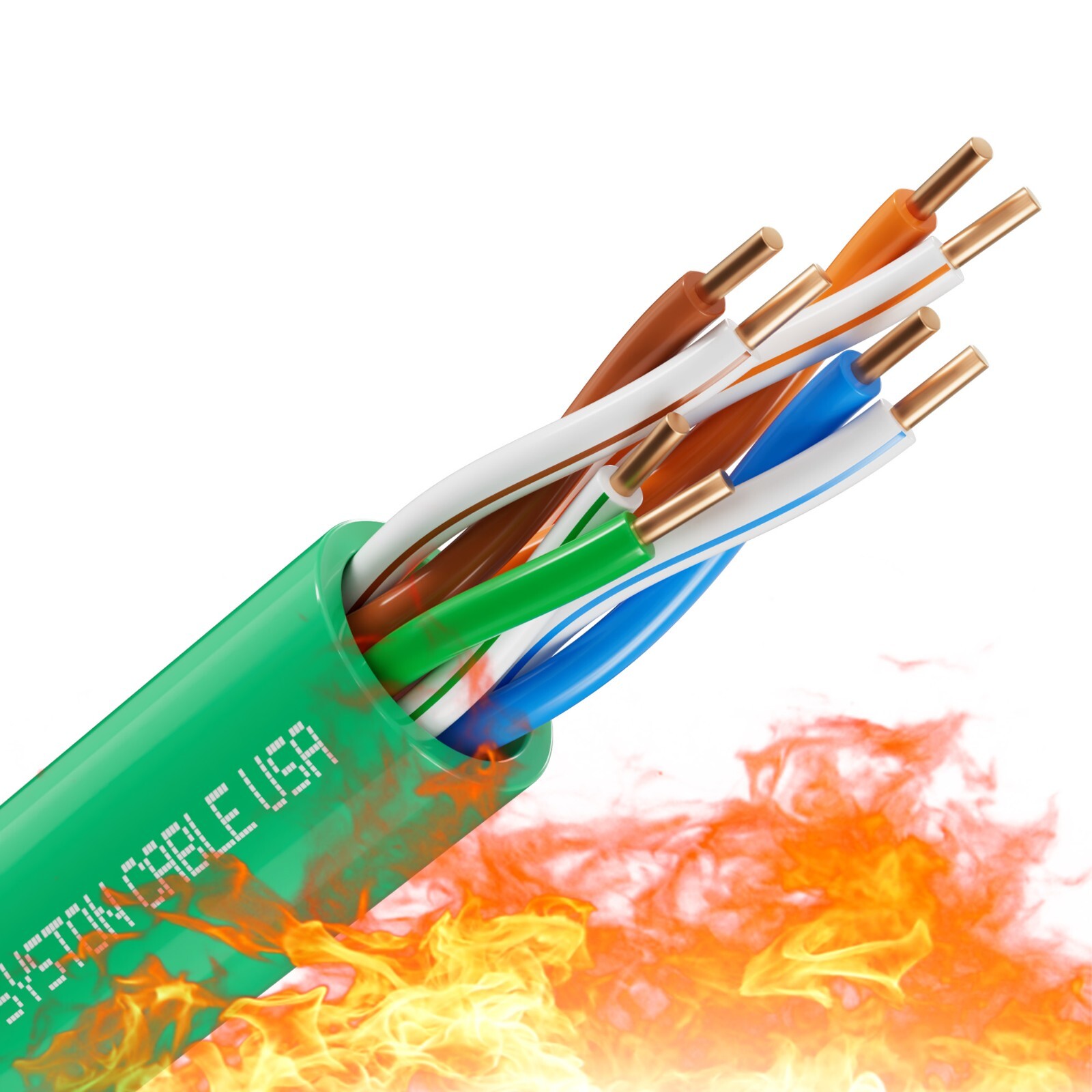 Syston Cat 5e Ethernet Network Cable 350MHz 24AWG UTP Solid Copper Wire-CMP Bulk