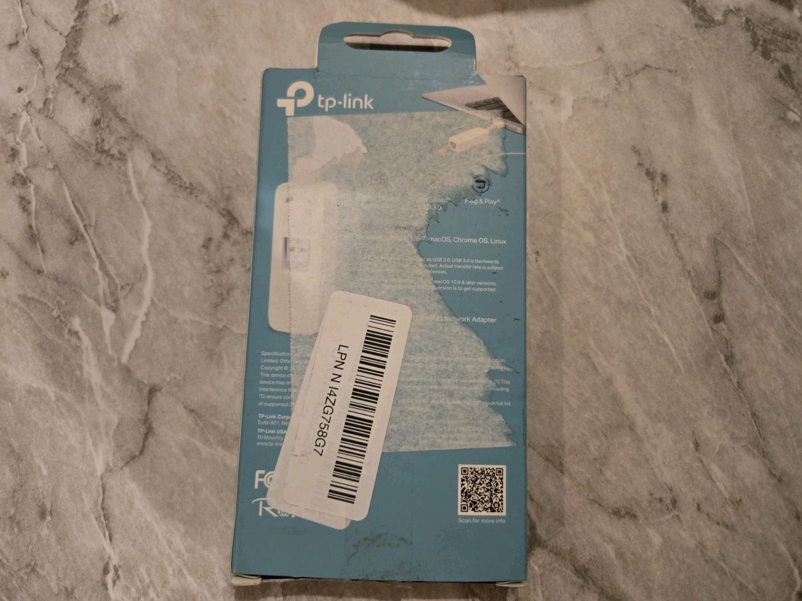 TP-Link USB 3.0 to RJ45 Gigabit Ethernet Network Adapter Brand New White