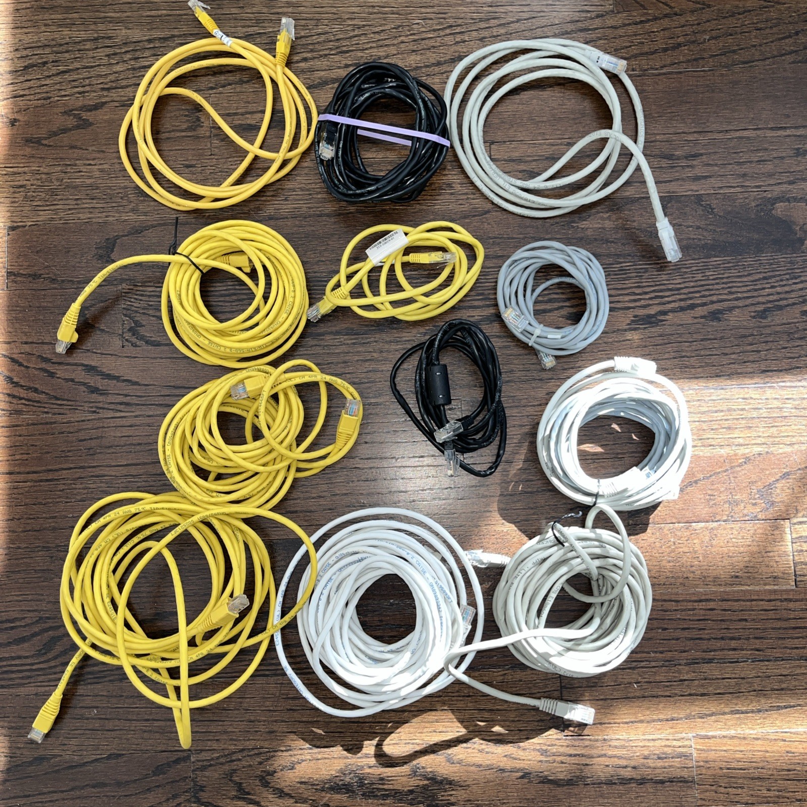 Box of Ethernet Cables Variety of Lengths – Set of 12