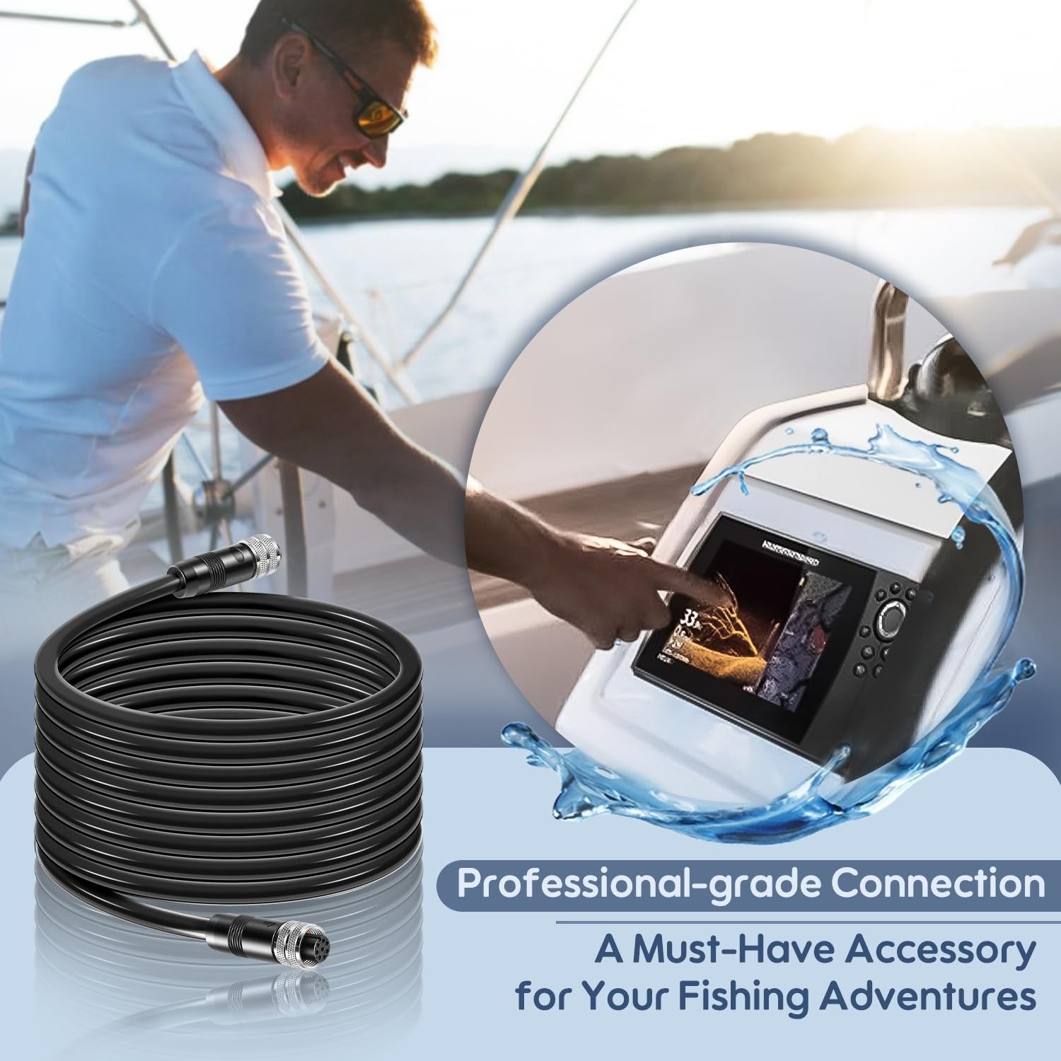 720073-3 20 Feet Ethernet Cable AS EC 20E for Humminbird for Helix, APEX, SOLIX