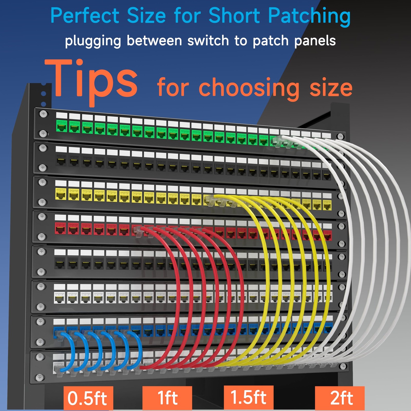 24 PCS Cat6a Slim Ethernet Patch Cable 5 FT 10G Network Data Center Green