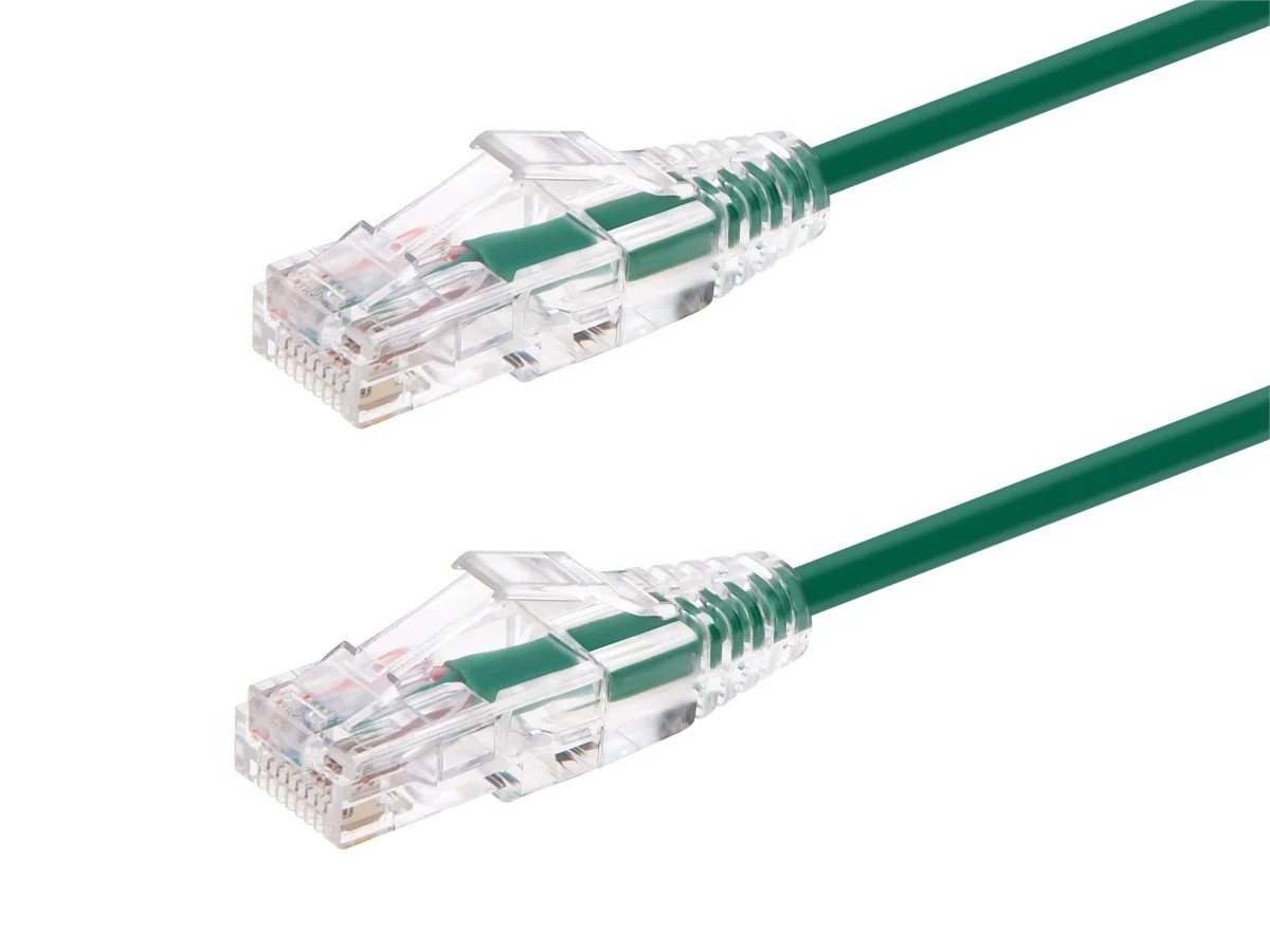 Monoprice Cat6 Ethernet Patch Cable – 10 feet – Green | Snagless RJ45 Stranded