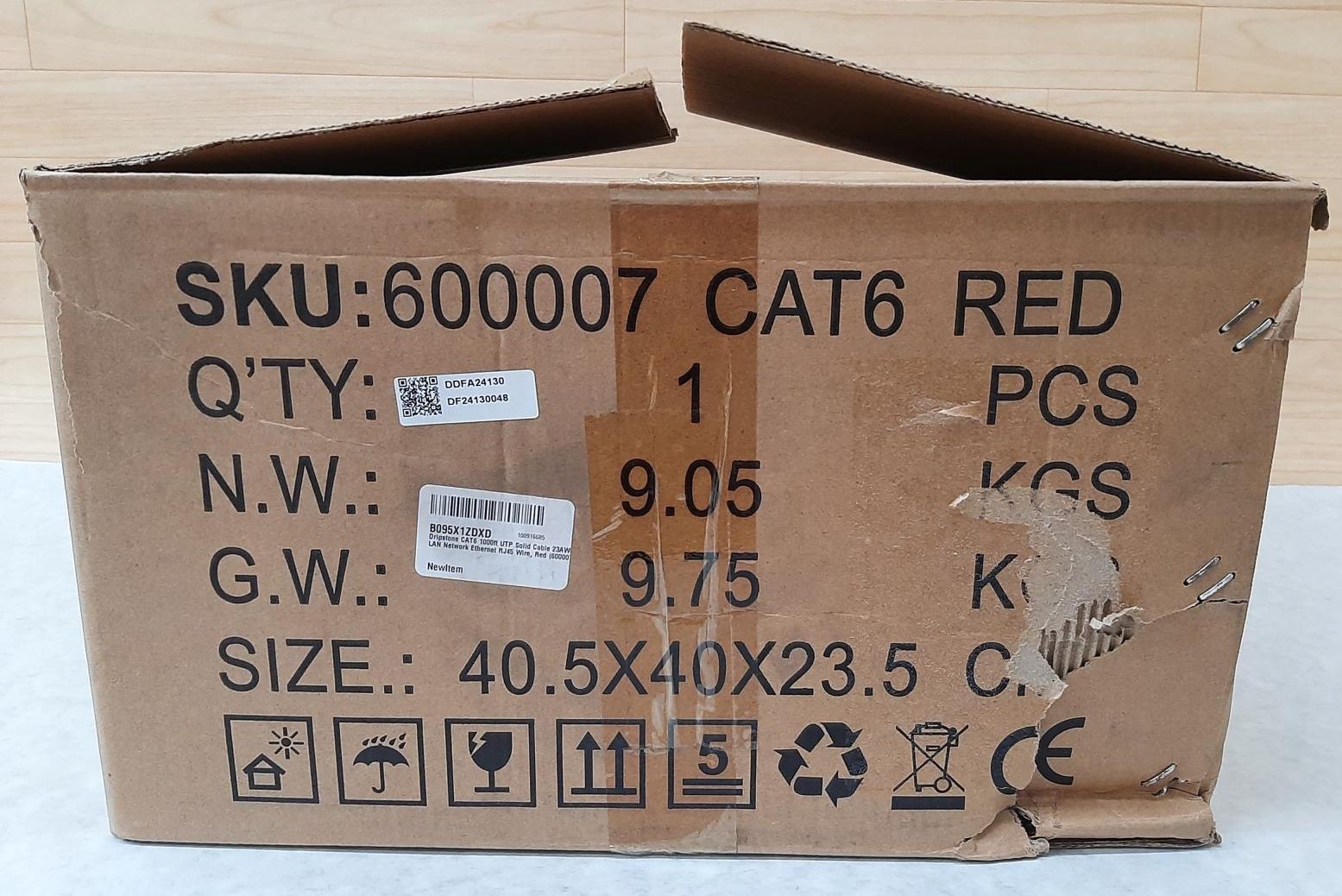 Dripstone 1000 Ft Roll CAT6 UTP Cable 4Pair 23AWG 1/0.57mm CCA PVC Jacket Red