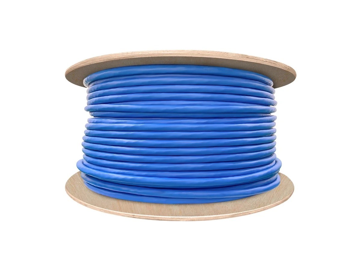 Monoprice Cat8 Cable 250ft Bulk Blue 22AWG 40G For Ethernet Switch Modem Router