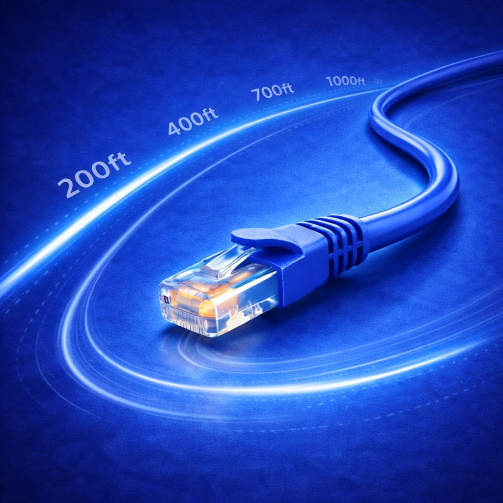 Cat5E Ethernet Cable 1000Ft (305M) – 23AWG Solid CCA UTP, 550Mhz Outdoor LAN