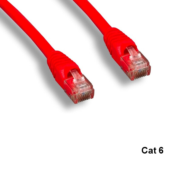 Kentek Red 3ft Cat6 UTP Cable 24AWG 550MHz Pure Copper RJ45 Ethernet Routers