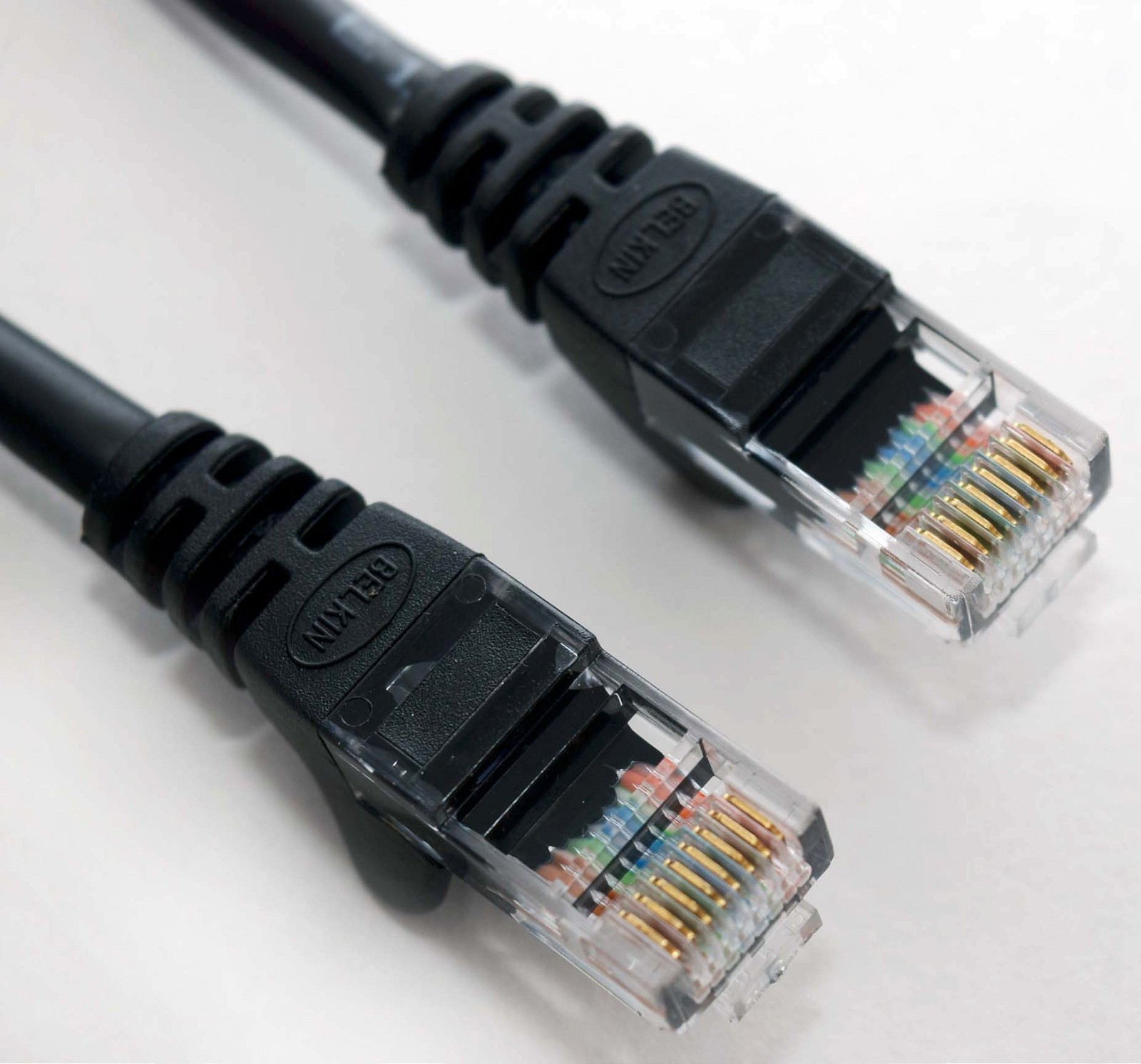 Belkin 7′ ft 2.13m Cat5e Networking Ethernet Cable BLACK Router PC/Mac Computer