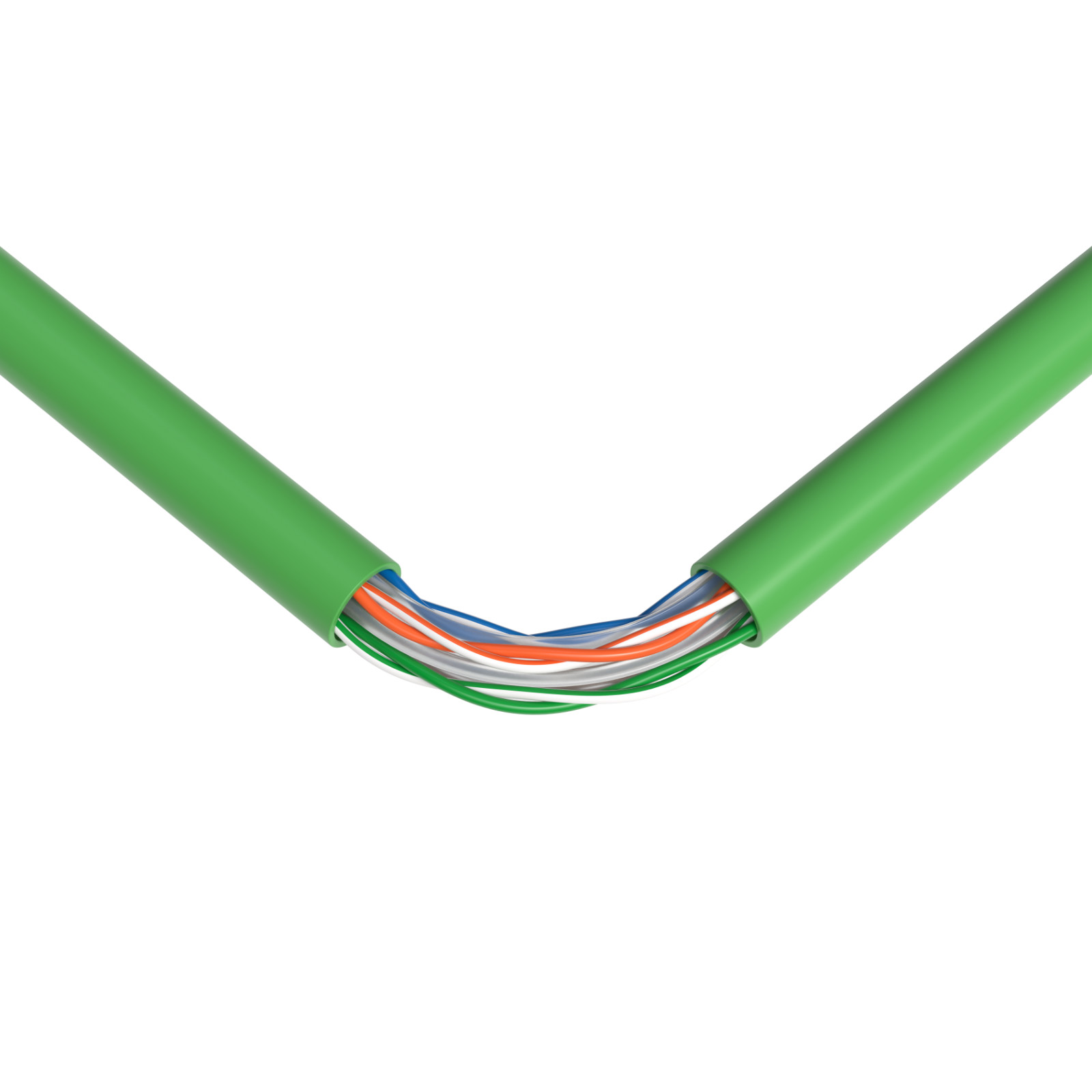 1000ft CAT6 Riser Ethernet Cable 23AWG 10Gbps UTP Solid Bare Copper Wire Green