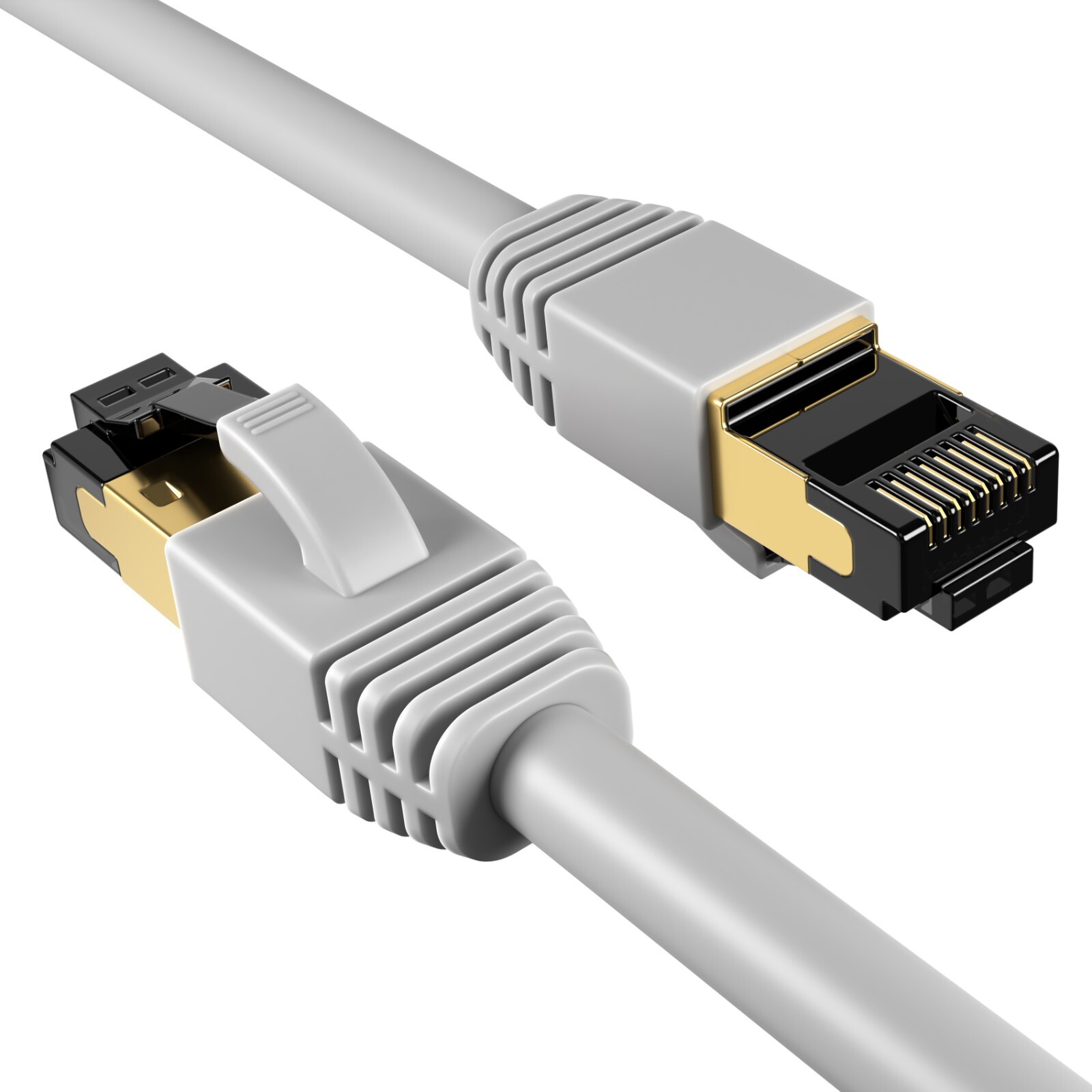 Cat 8 Ethernet Cable Gray RJ45 Network UTP Lan Cable Patch Cord S/FTP 26AWG Lot