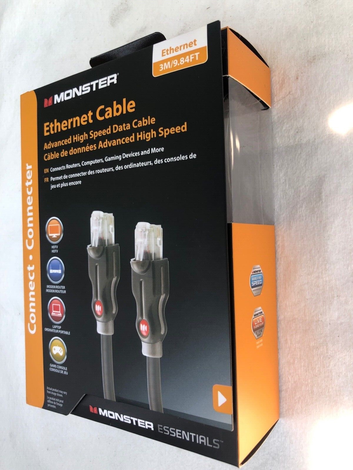 Monster Ethernet Cable – Advanced High Speed Data Cable – 3 Meter/9.84 Feet NEW