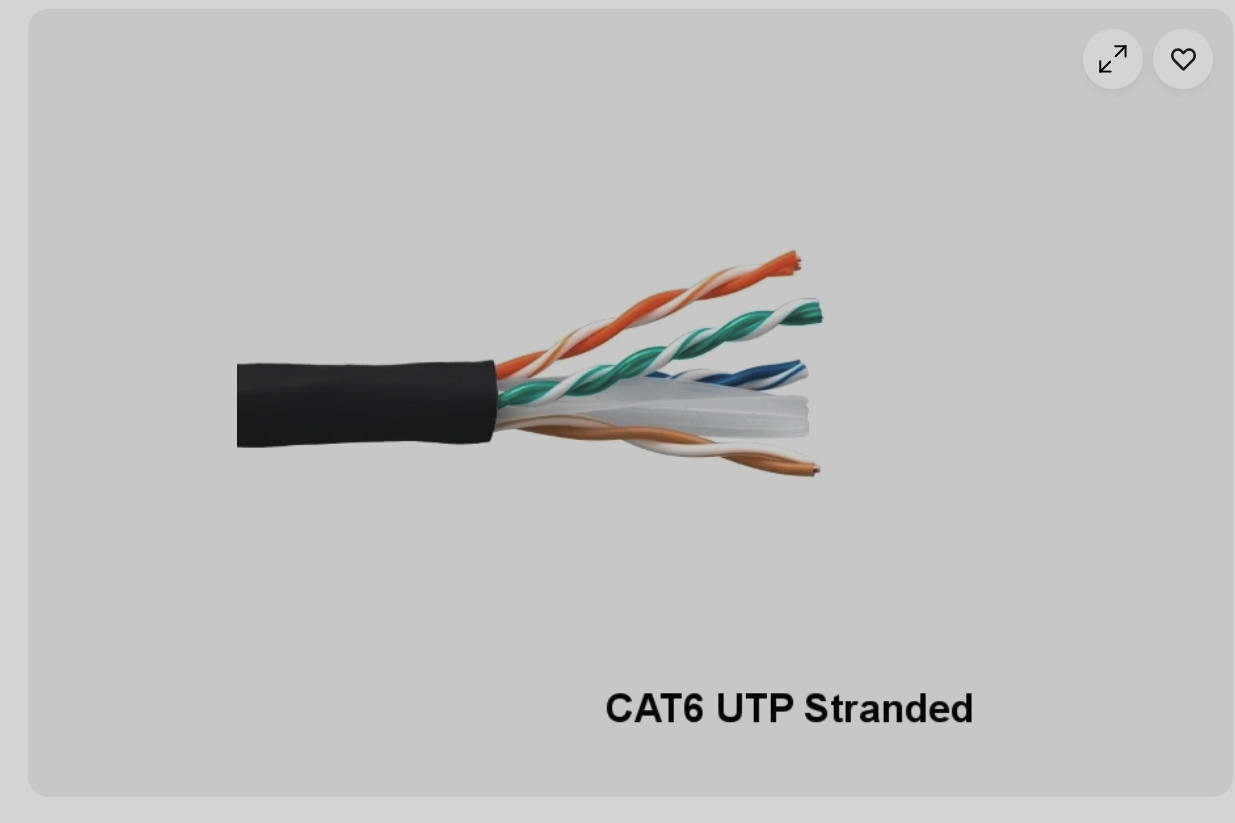 Kentek Black 1000ft UTP Cat6 Stranded Bulk Cable 24AWG PVC Pure Copper Network