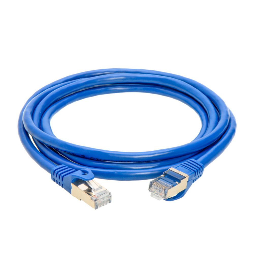 Cat7 S/FTP Ethernet Patch Cable High-Speed 600MHz Blue 6FT- 25FT Multi Pack LOT