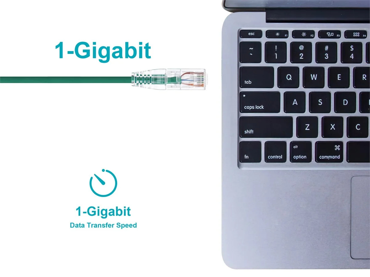 Monoprice Cat6 Ethernet Patch Cable – 10 feet – Green | Snagless RJ45 Stranded