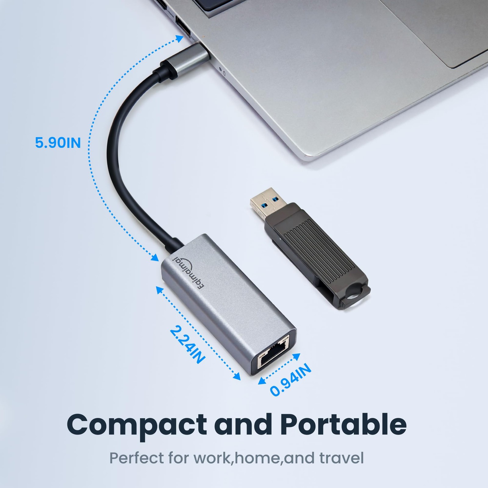 USB C to ethernet Adapter,Ethernet Usb c adapter, GRAY