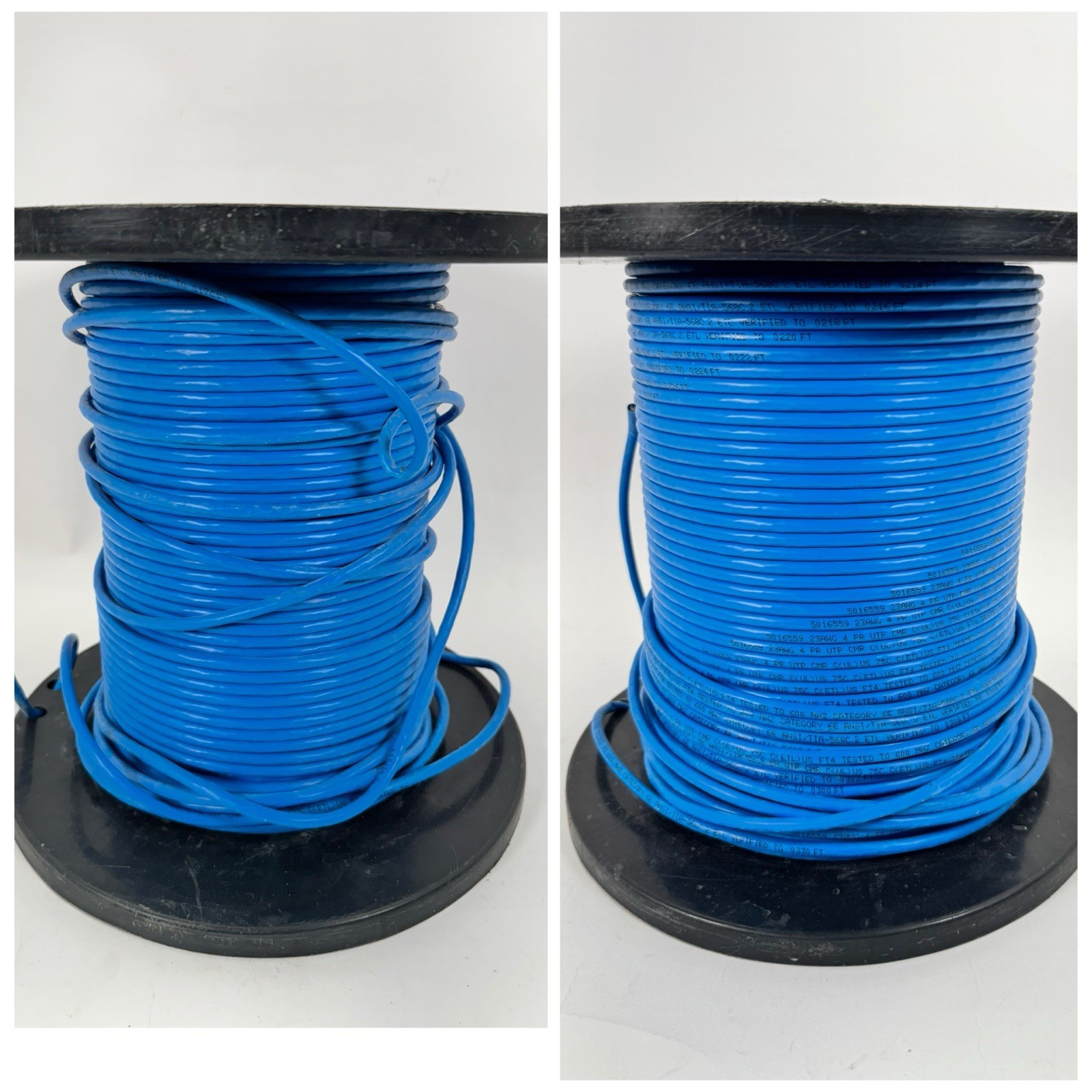 500+ Feet Total Of Cat6e Cable ANSI/TIA-568C.2 23 Awg 600MHz Network ETL UTP