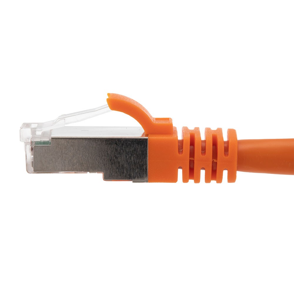 Ethernet Patch Cable CAT6A, S/FTP, 26AWG, 0.5 Ft, 5 pack, Orange