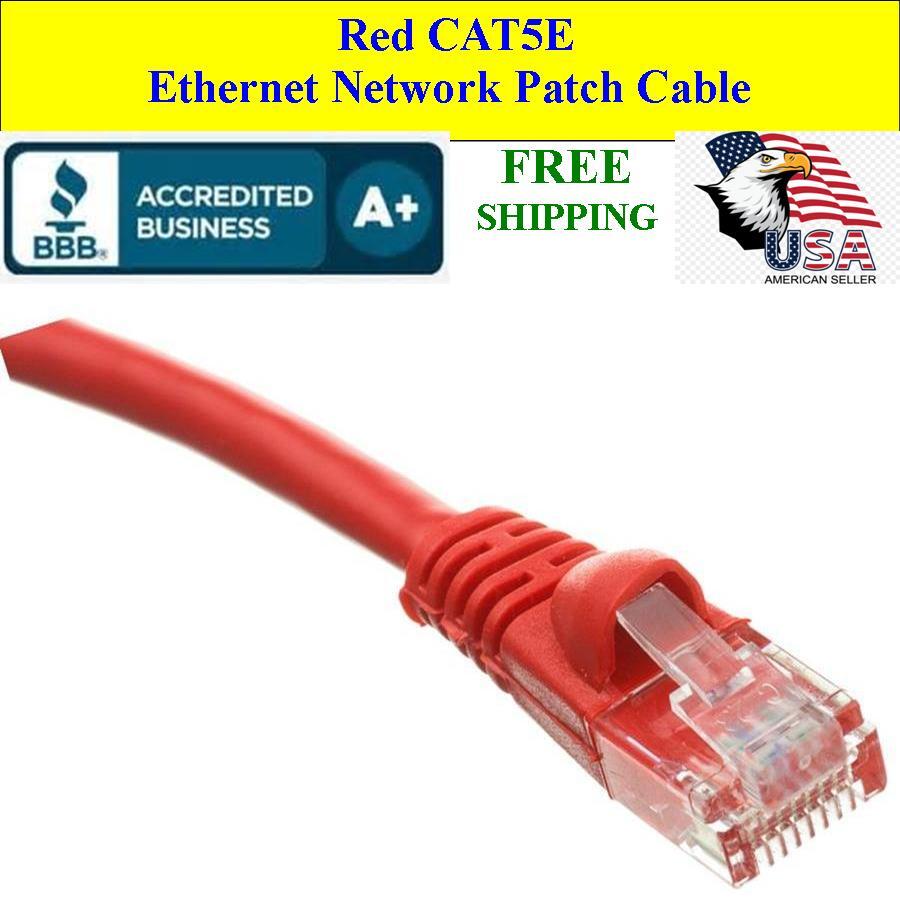 100 PACK 1 Ft Cat5e Ethernet Network Computer Patch Cable for PC, XBOX, PS3, PS4