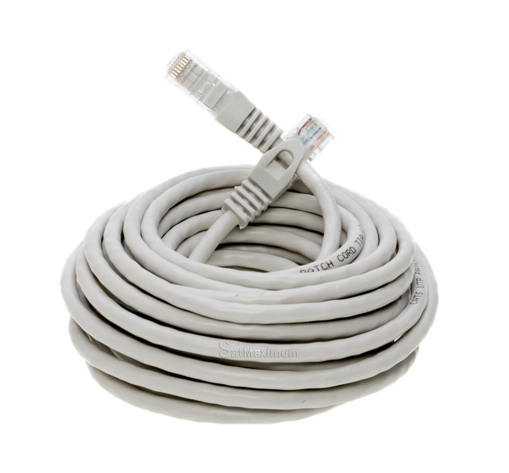 CAT5 Ethernet Patch Cable LAN Network Internet RJ45 Cord Gray 25FT- 200FT LOT