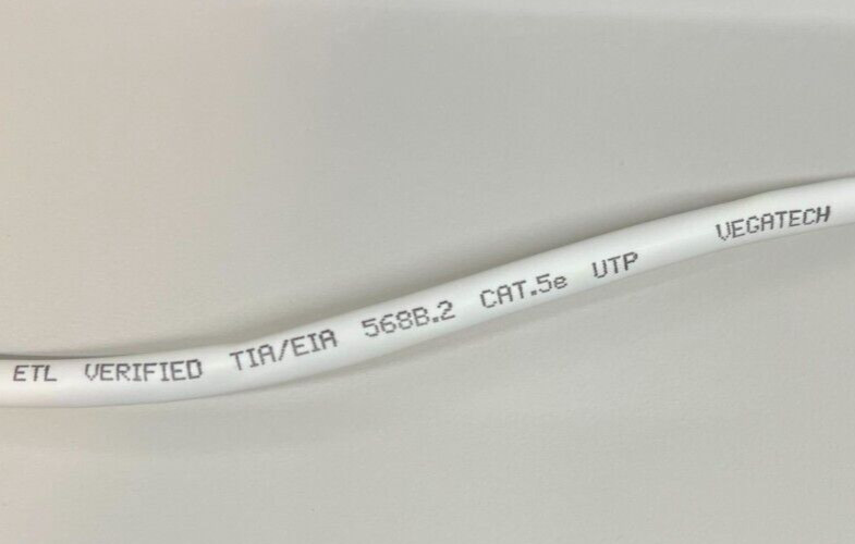 Vega Tech Ethernet Cable 5ft Cat5e RJ-45 ETL Verified TIA/EIA 568B.2 24AWG 4PR