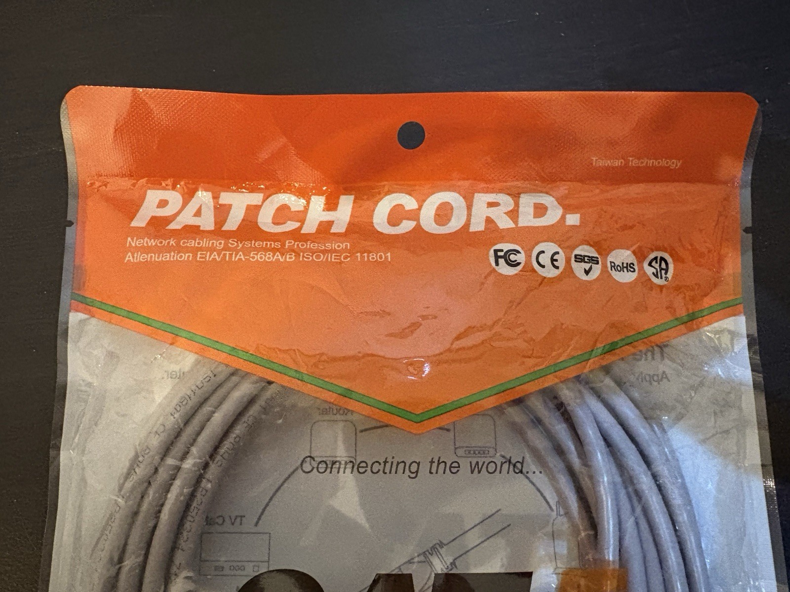 CAT.5.e Patch Cable Giga-Speed New & Sealed EIA/TIA-568A/B, ISO/IEC 11801