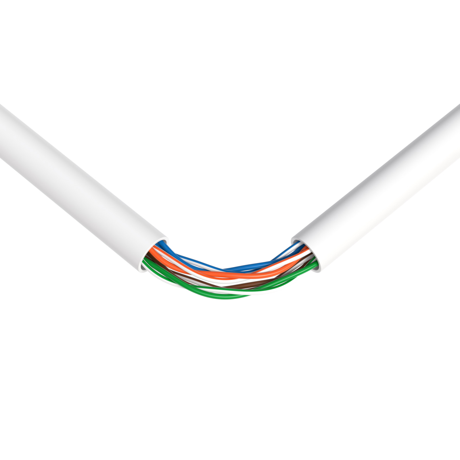 CAT5e UTP 1000ft Ethernet Network Cable 24AWG LAN RJ45 CCA Solid Bulk Wire White