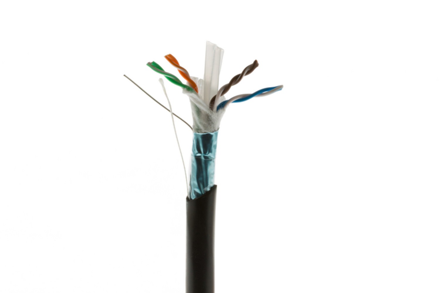 Cat6 Outdoor Direct Burial Cable, 1000′ Spool STP Black – Lifetime Warranty