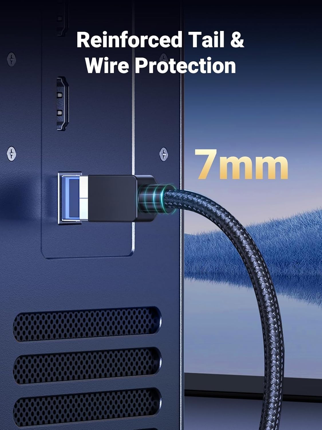 UGREEN Cat 8 Ethernet Cable 6FT, High Speed Braided 40Gbps 2000Mhz Network Cord