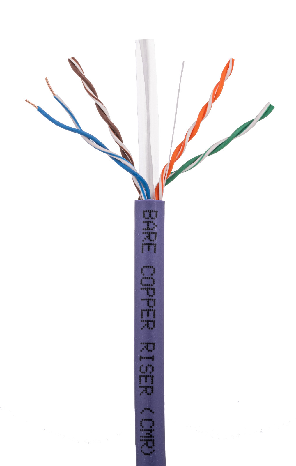 CAT6 500FT/1000FT Riser Ethernet Cable CMR 23AWG UTP Solid Bare Copper Wire LOT