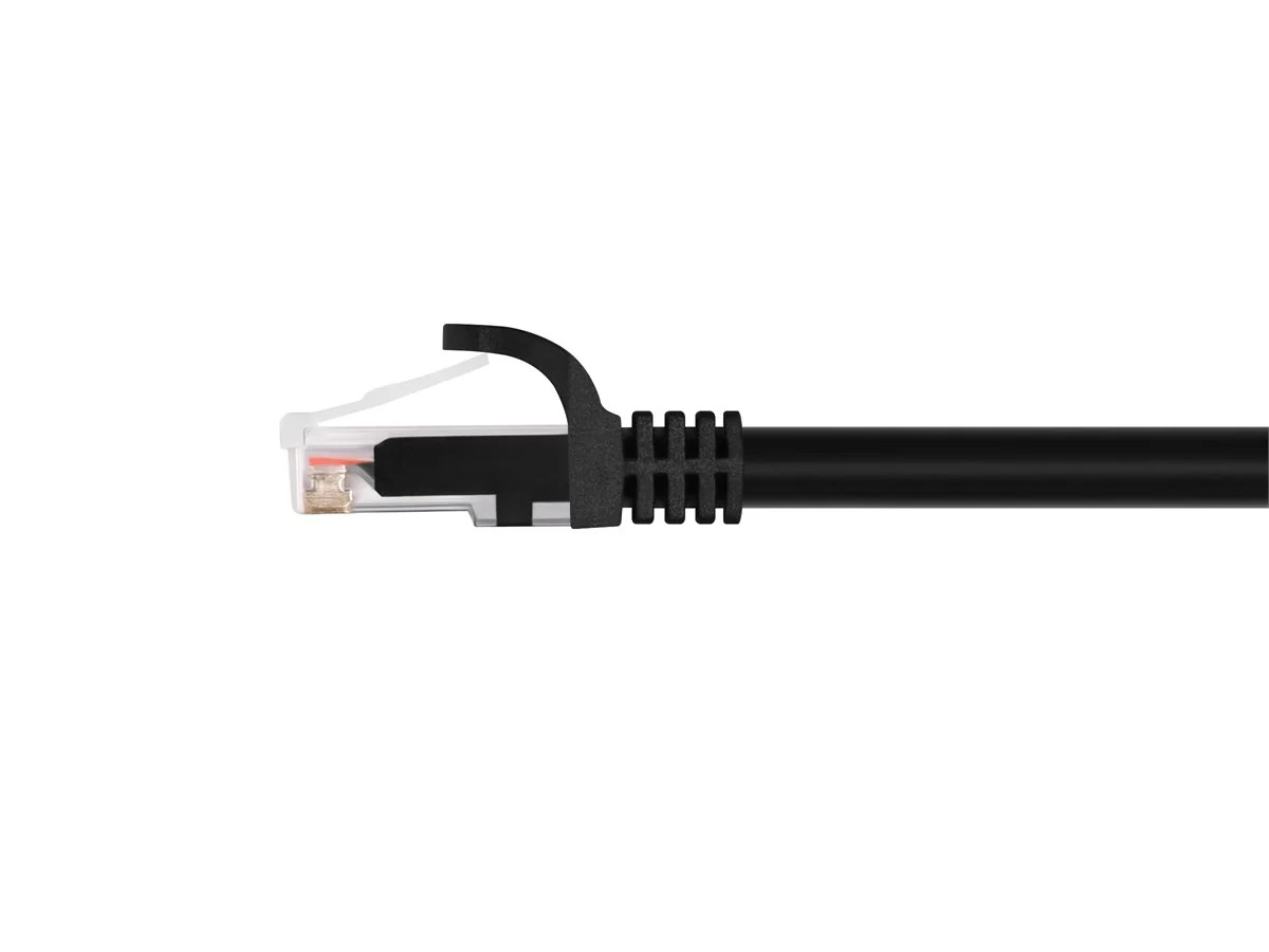 Flexboot Cat6 Ethernet Patch Cable Network RJ45 Stranded UTP 24AWG 2ft Black