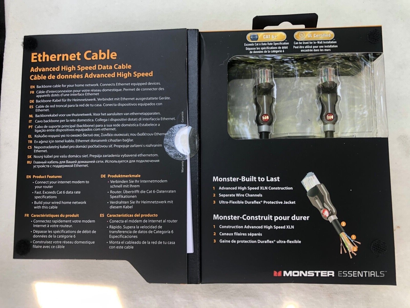 Monster Ethernet Cable – Advanced High Speed Data Cable – 3 Meter/9.84 Feet NEW