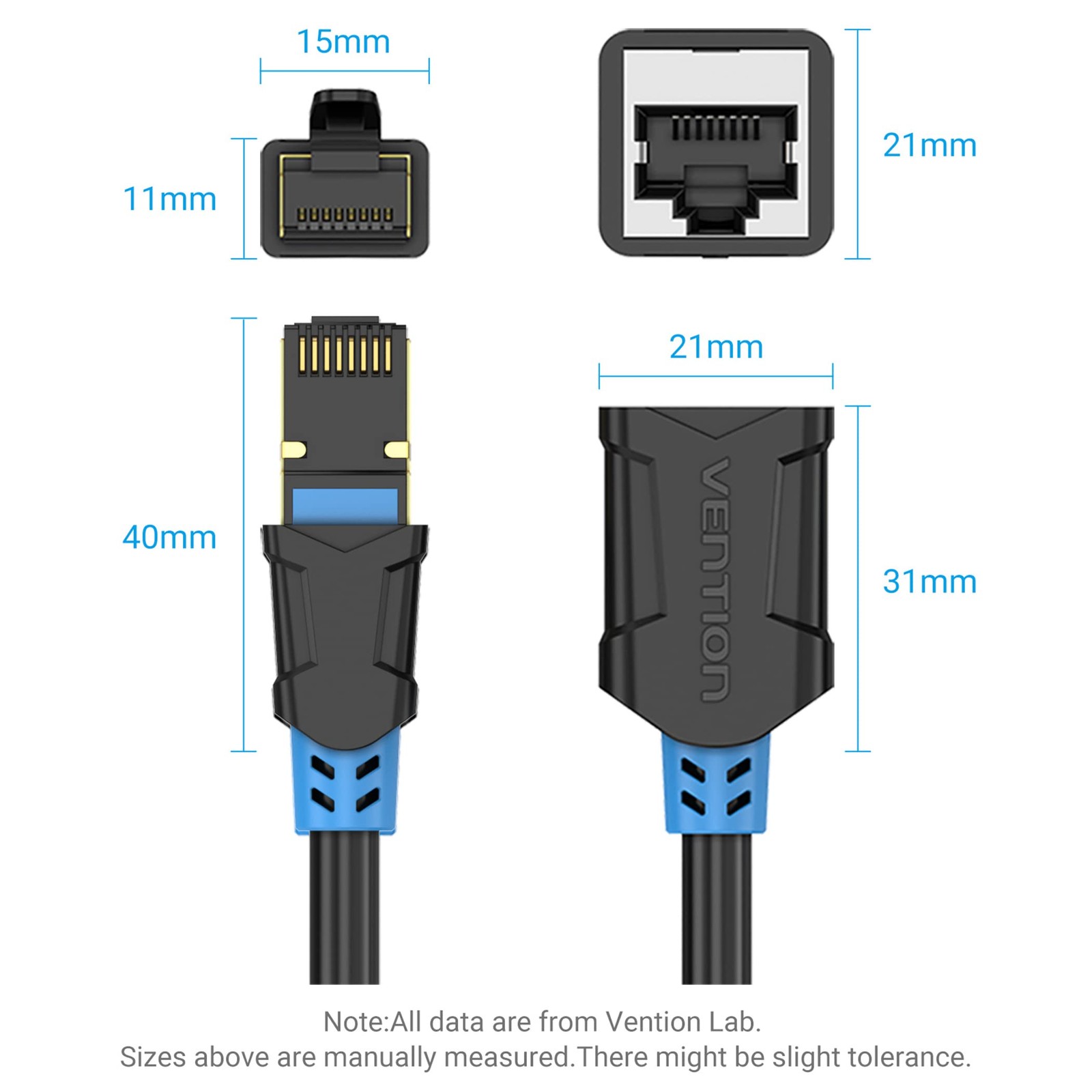 Cat 6 Ethernet Extension Cable, 10ft/3m Cat6 RJ45 Extender Male to Female Net