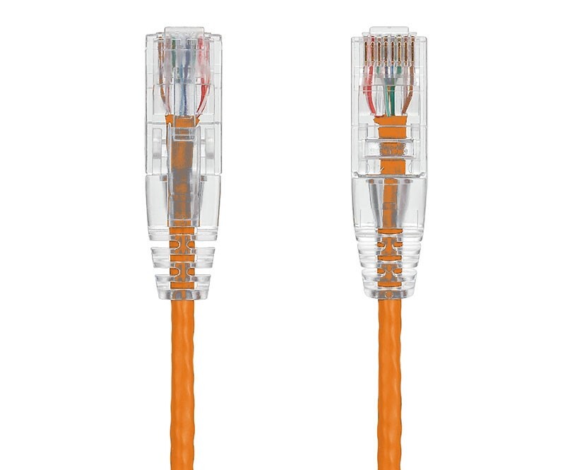 6ft Slim Cat6 28AWG UTP Ethernet Network Patch Cable Snagless, Orange