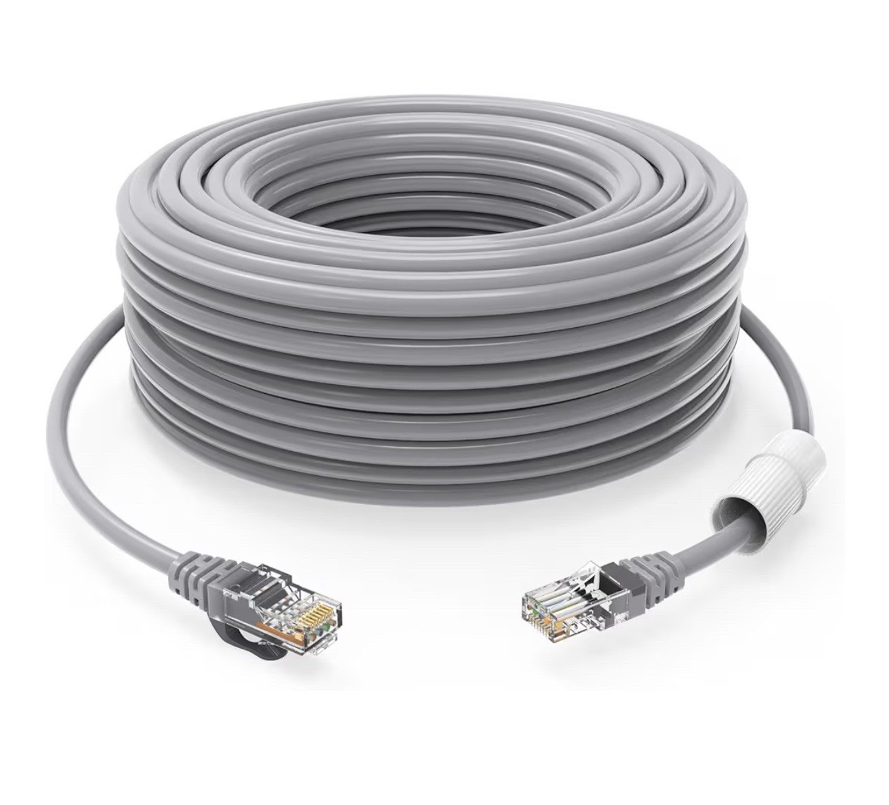 CAT6e Ethernet Cable 100ft (30m), RJ45 LAN Network Patch Cord, 24AWG, Gray