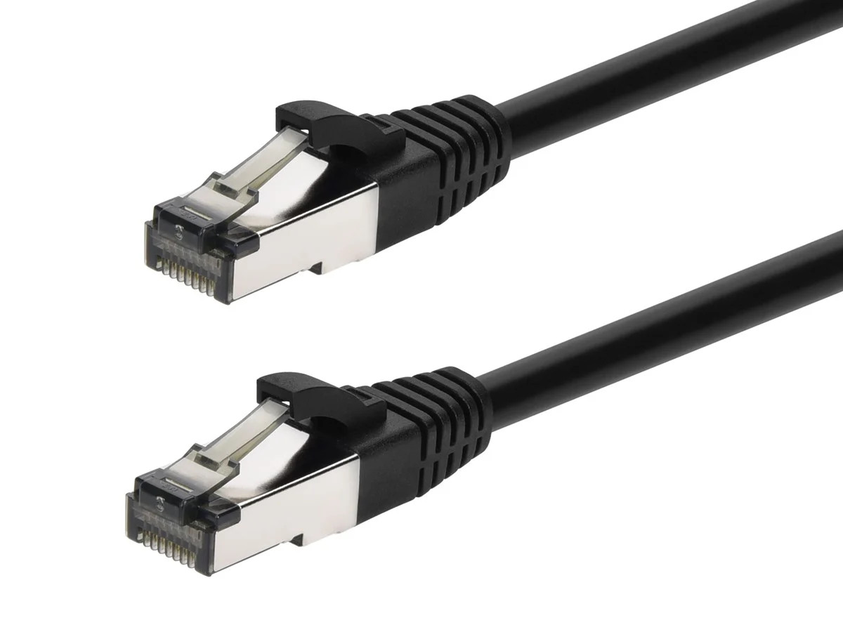 Monoprice Cat8 Patch Cable 3 Feet Black S/FTP 28AWG 2GHz 40G RJ45 Ethernet Cable