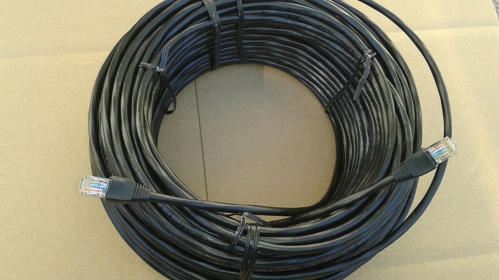 250ft CAT-6 SHIELDED Outdoor Indoor Ethernet Cable UV Direct bury RJ45 Cable