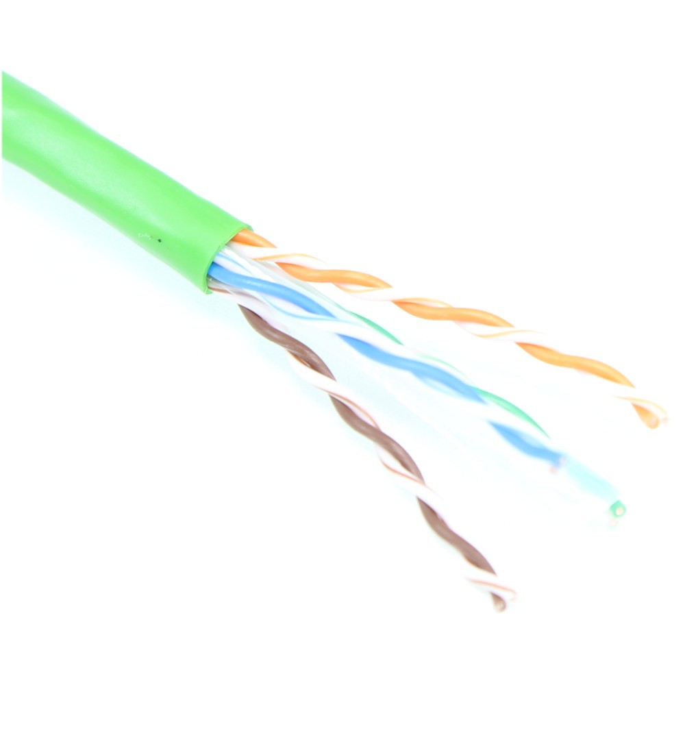 1000ft CAT6E Bulk Network Cable UTP/CMR 550MHz Unshielded Solid Green