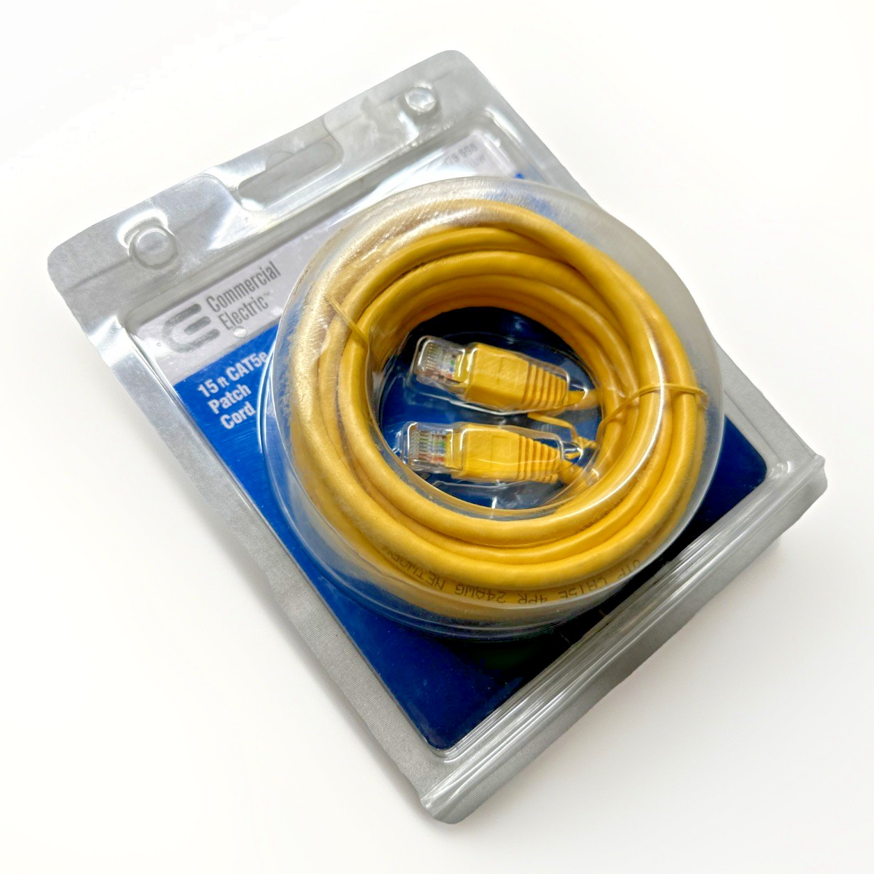 Commercial Electric CE 15 ft CAT5e Patch Cord 100 MHz 10/100/1000 Base – New