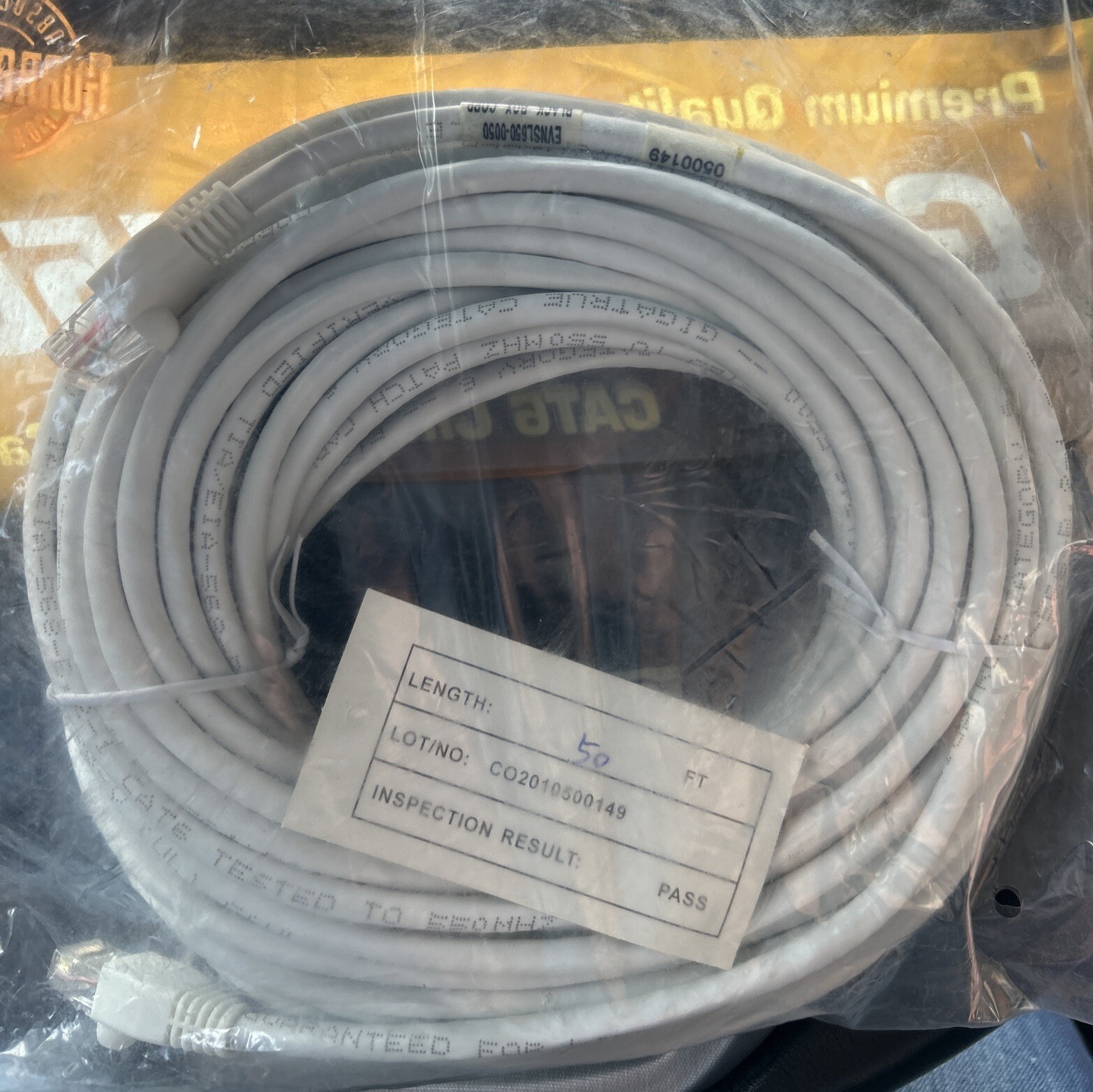 Black Box Giga True 550 Cat6 50’ EVNSL650-0050 Channel Patch Cable New Bulk Disc
