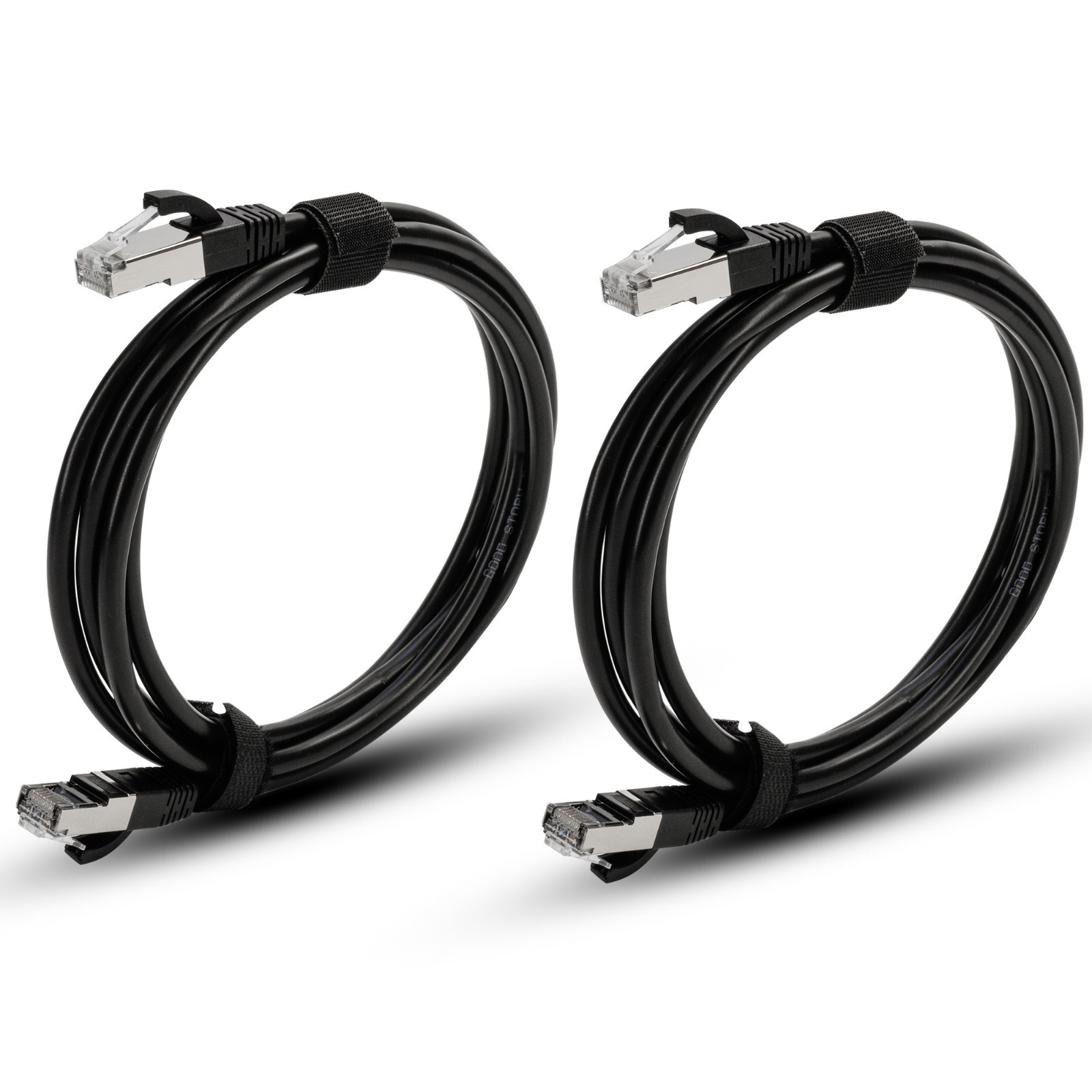 CAT8 Ethernet Cable Super Speed 40Gbps LAN 6ft – 2 Pack Black