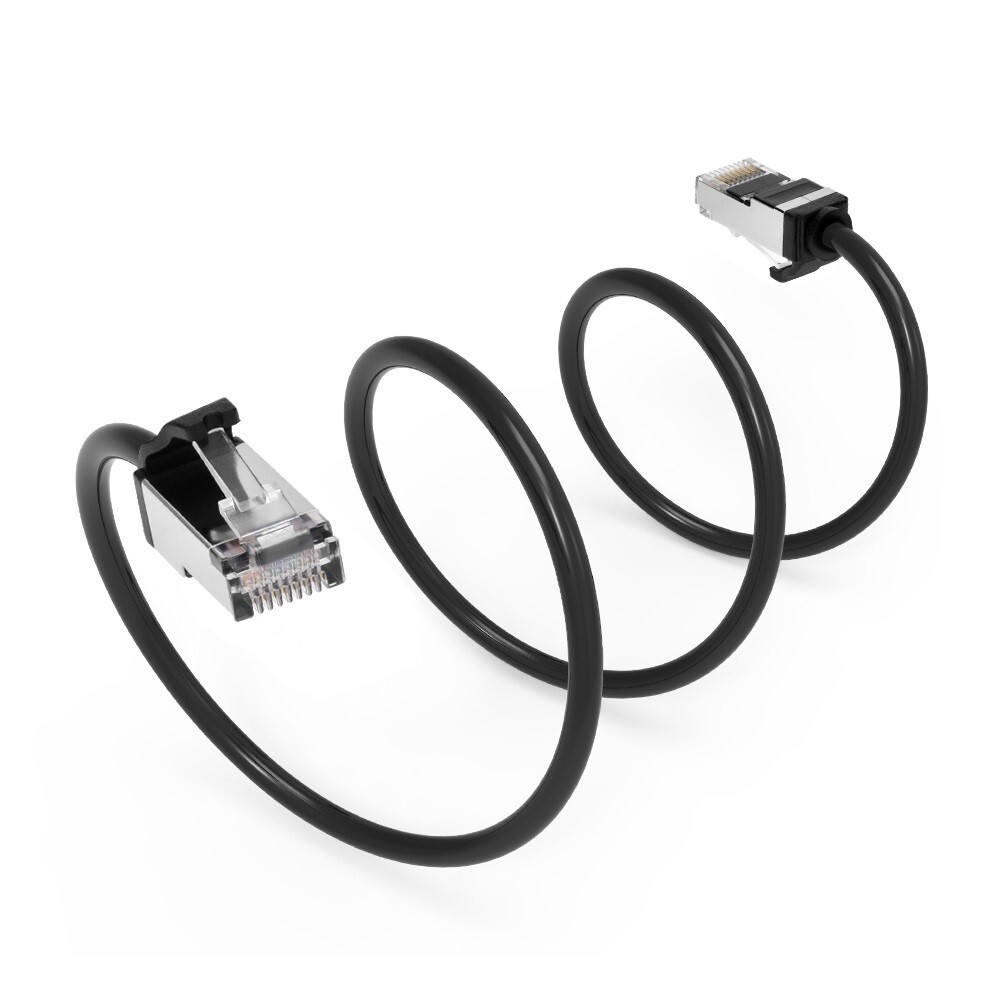 0.5 1 2 3 5 7 10FT Ethernet Network Cat8 RJ45 S/FTP Shielded Cable 28AWG Black
