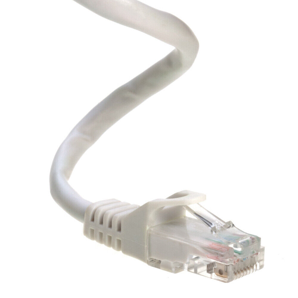 Cat6 White Patch Cord Network Cable Ethernet LAN RJ45 UTP 1.5FT- 20FT Multi LOT