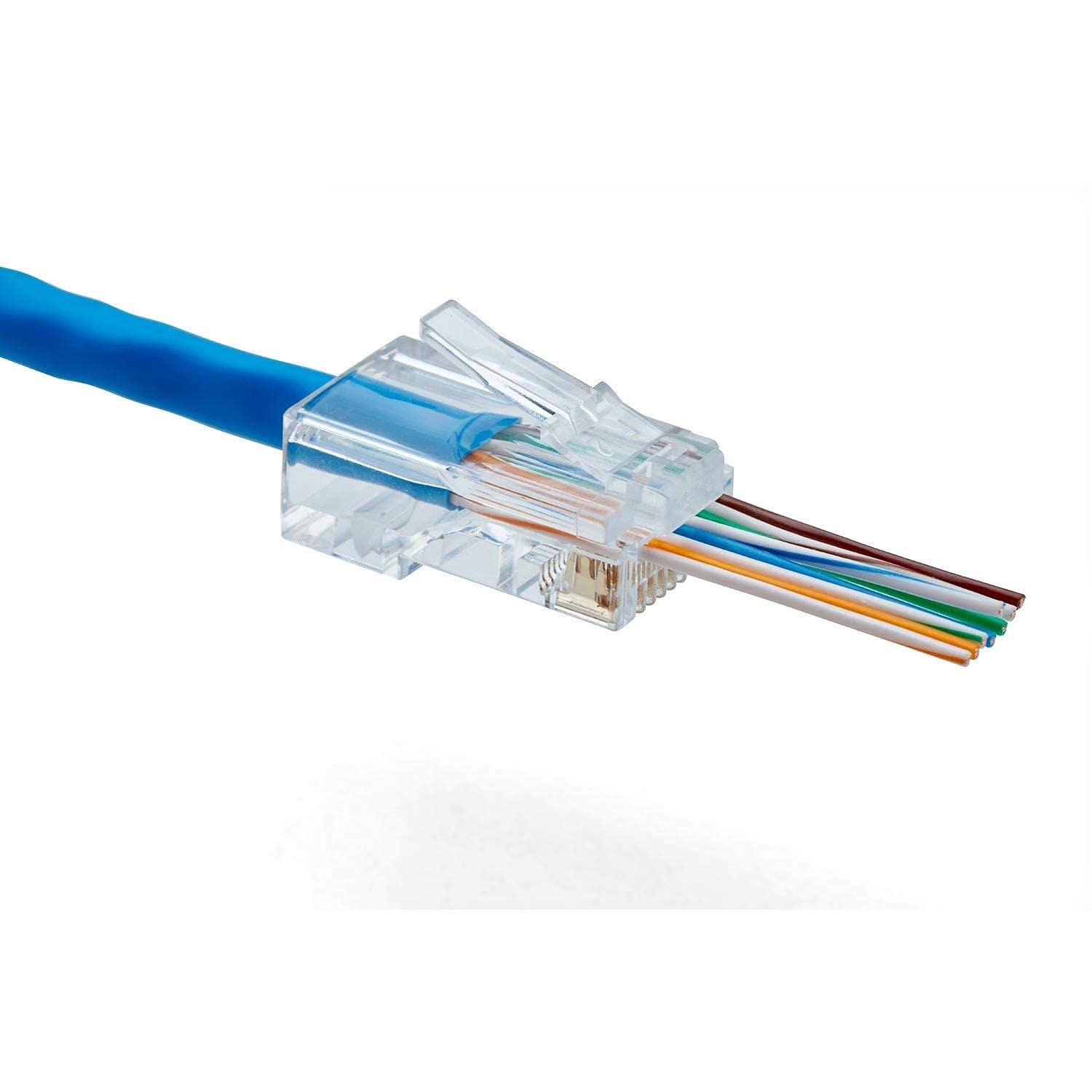 Truecable Cat6/6a Rj45 Pass Through Connectors Unshielded utp Modular Plug Ul